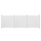 White 3-Panel Outdoor Privacy Screen 50x50 in Vinyl AC and Equipment Fence